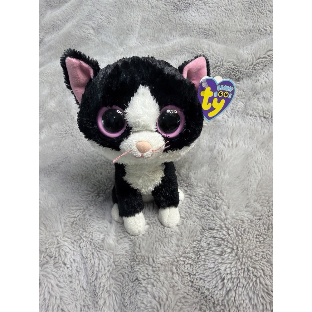 Ty Beanie Boos PEPPER the Cat (2011 TAGS) 6" NEW‎ MWMTs Plush Stuffed Animal Toy